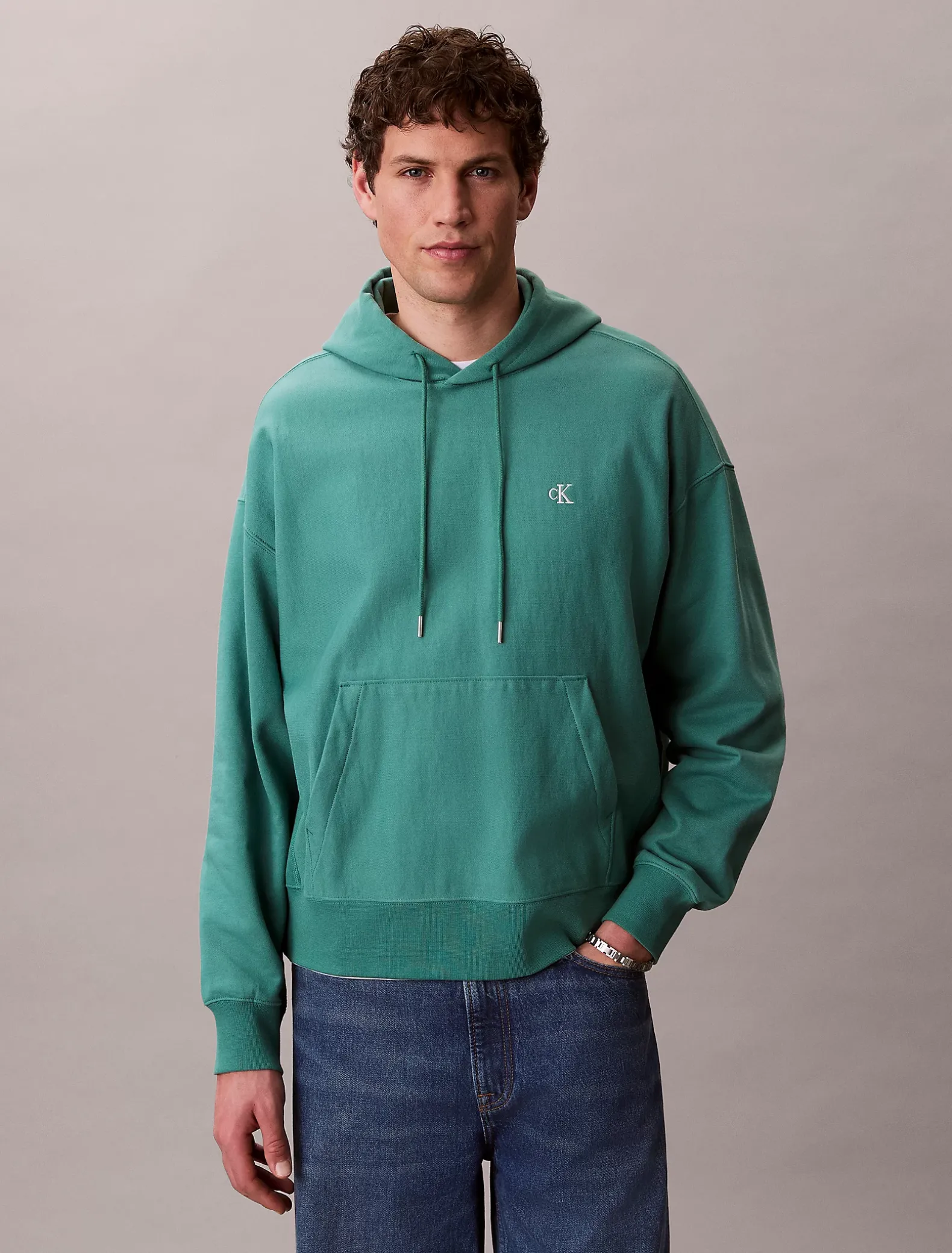 Relaxed monogram hoodie