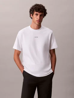 Relaxed piqué T-shirt van katoen
