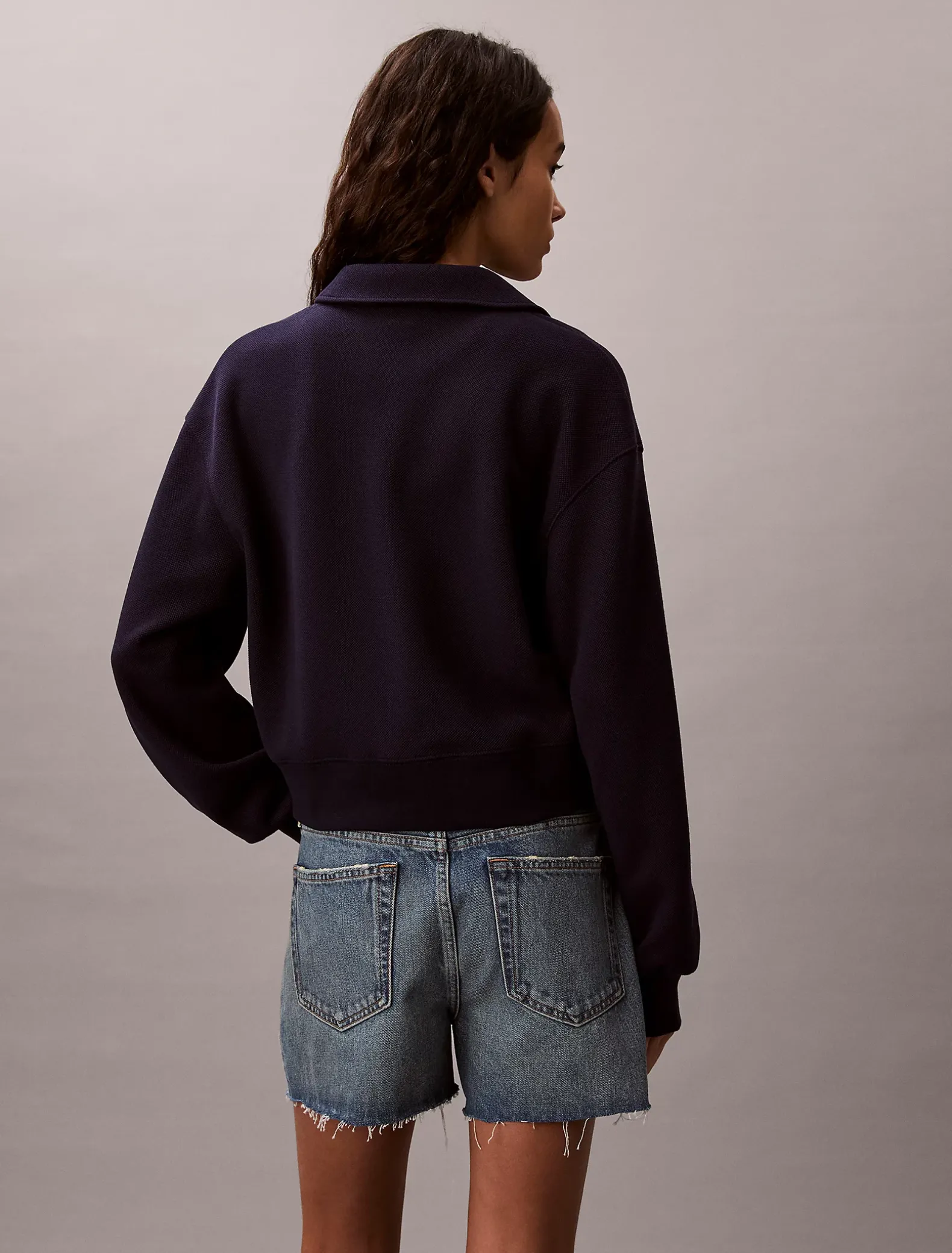 Relaxed polosweatshirt