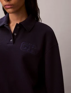 Relaxed polosweatshirt