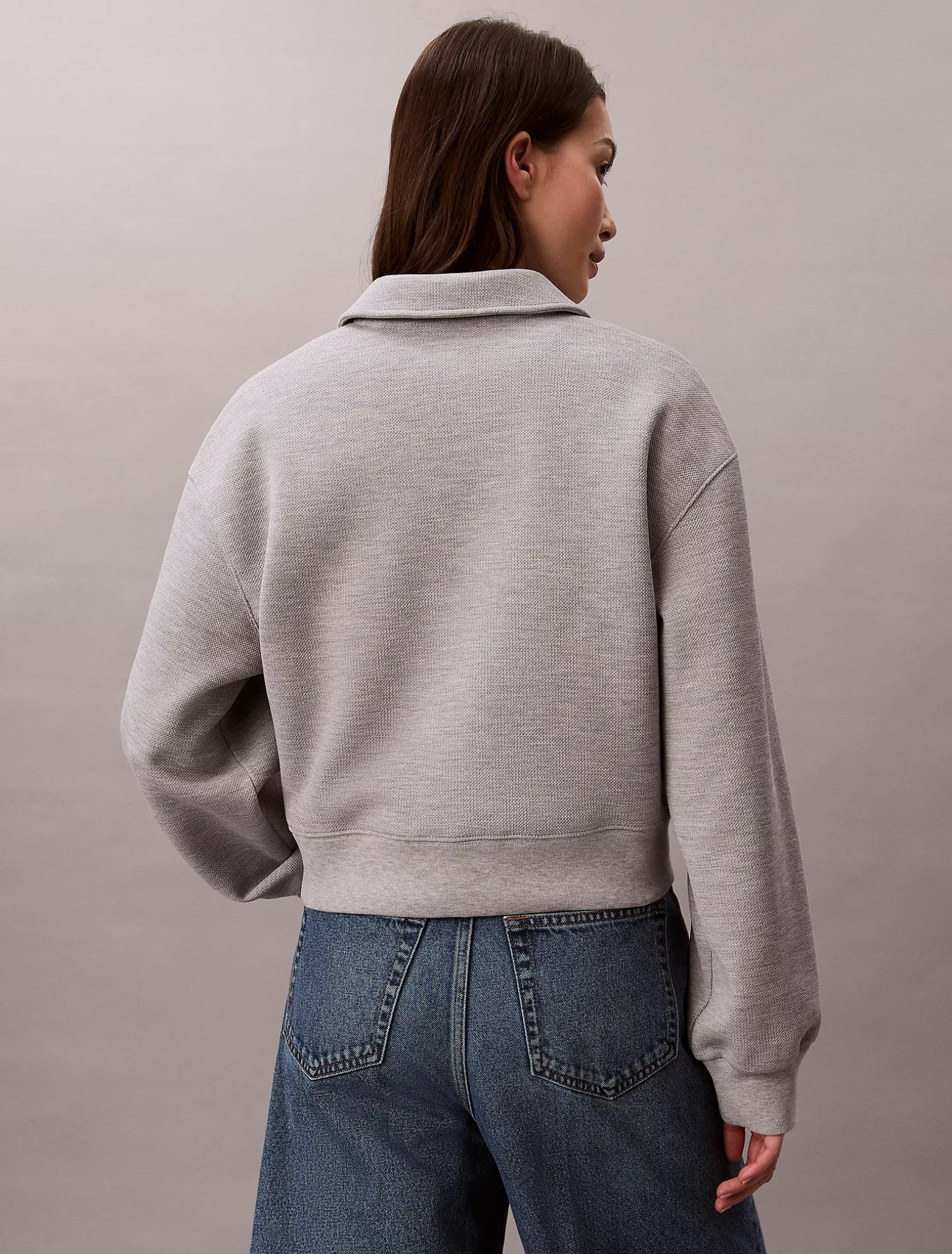 Relaxed polosweatshirt