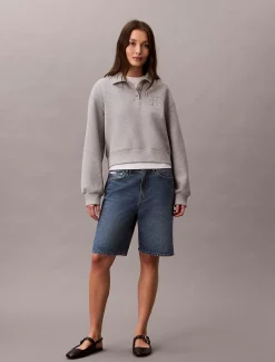 Relaxed polosweatshirt