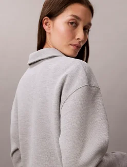 Relaxed polosweatshirt