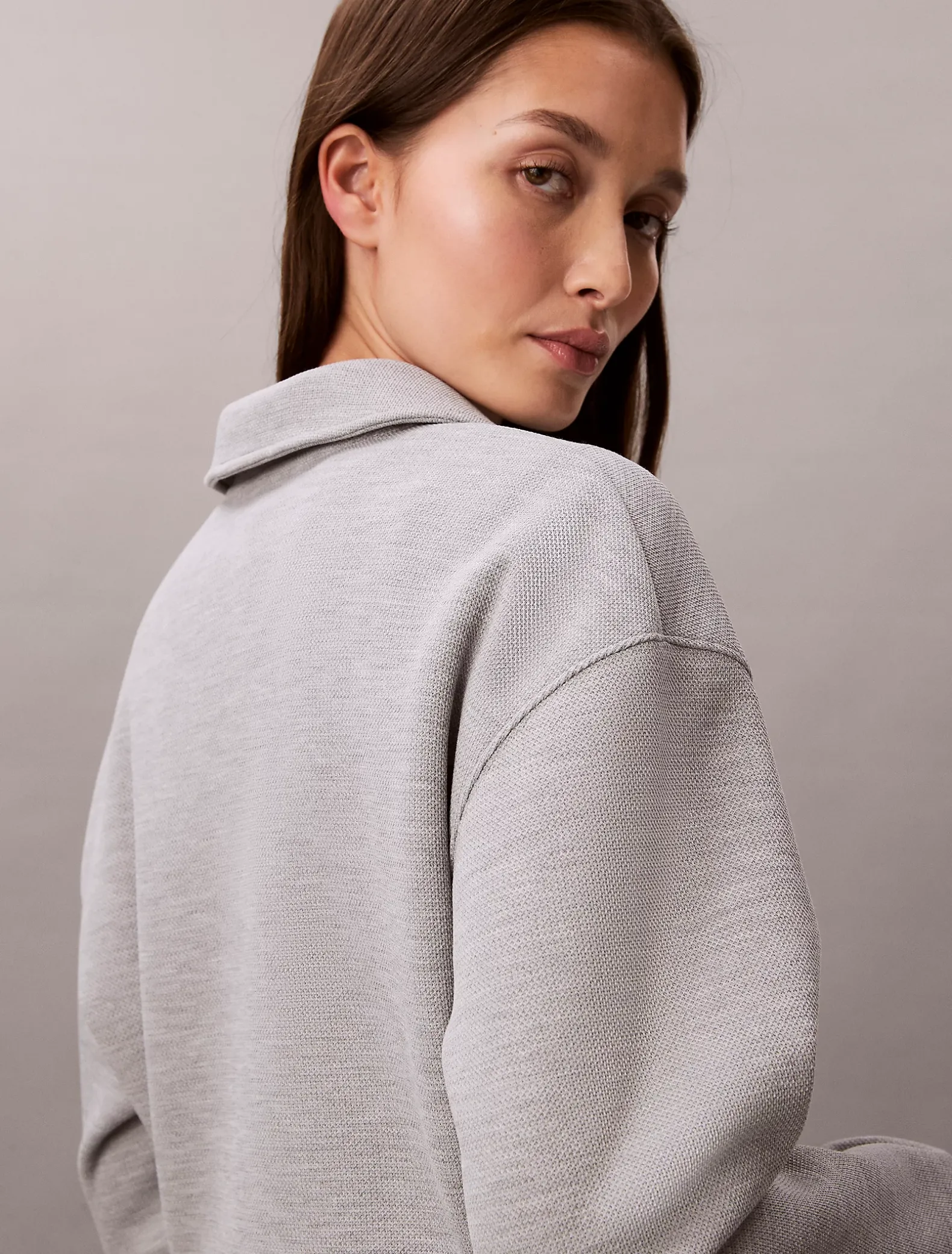 Relaxed polosweatshirt