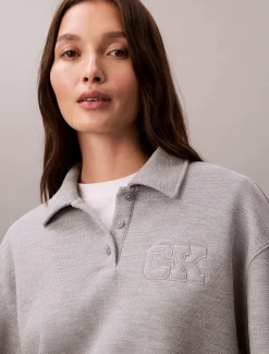 Relaxed polosweatshirt
