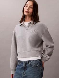 Relaxed polosweatshirt