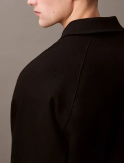Relaxed polosweatshirt met rits
