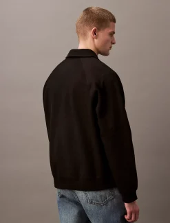 Relaxed polosweatshirt met rits