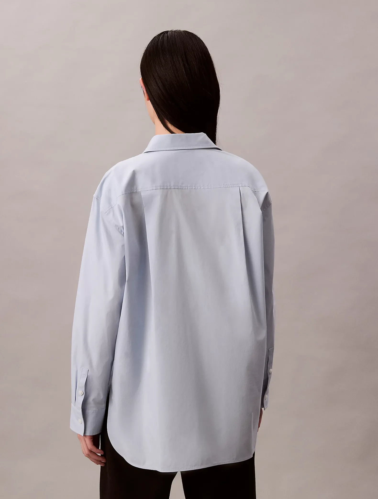 Relaxed poplin button-down overhemd