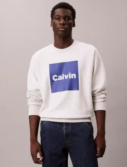 Relaxed premium fleece sweatshirt met grafisch logo