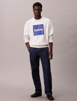 Relaxed premium fleece sweatshirt met grafisch logo