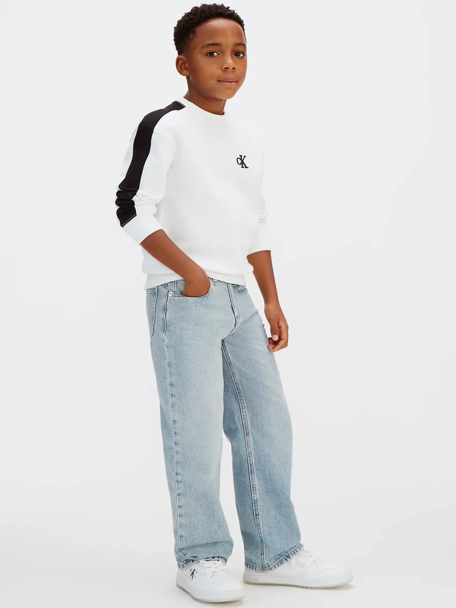 Relaxed sweatshirt met colourblock