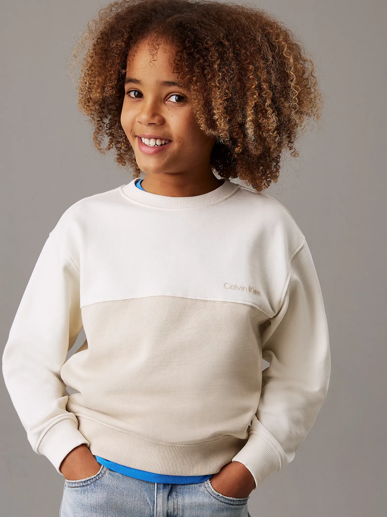 Relaxed sweatshirt met colourblock