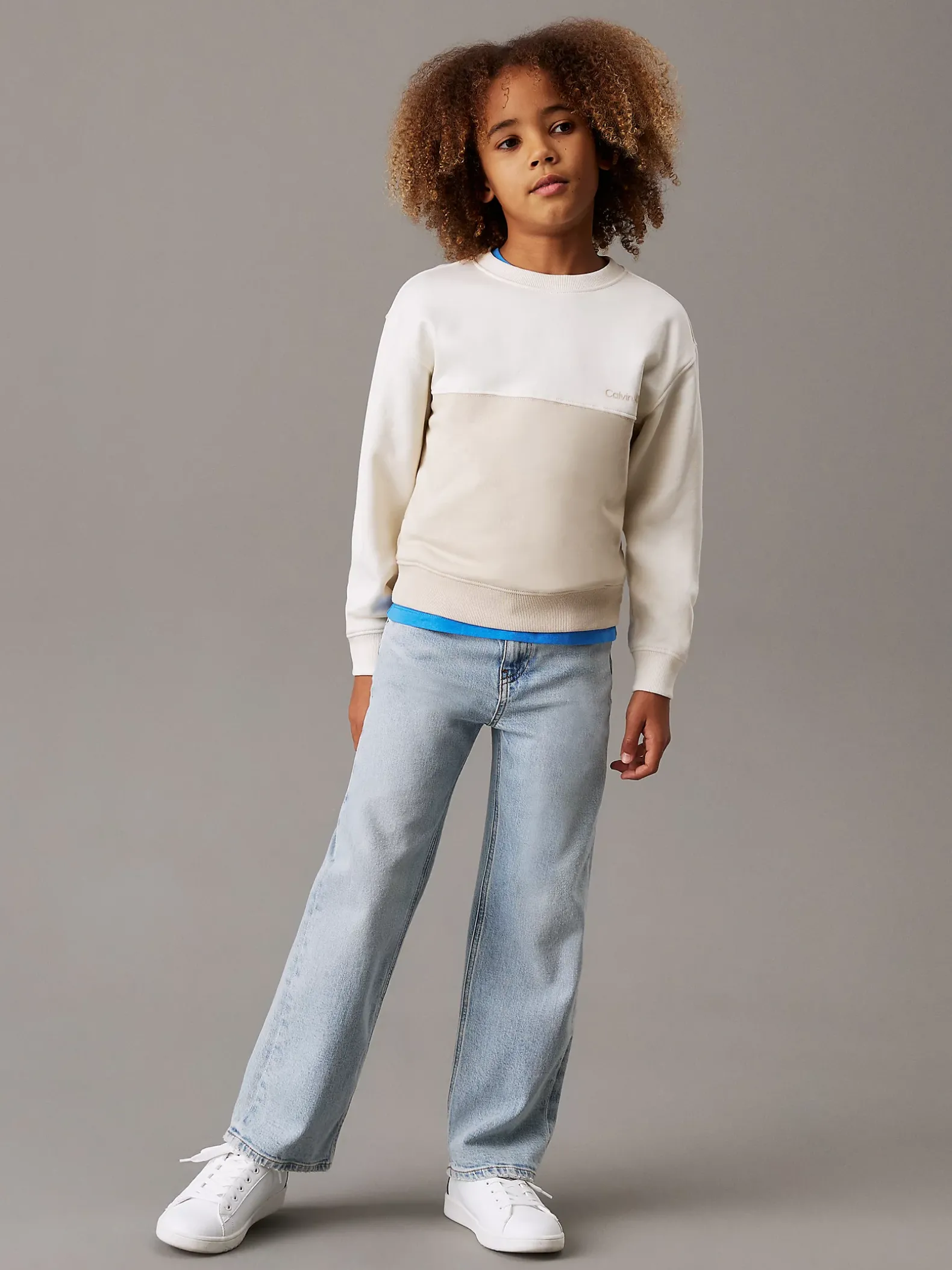Relaxed sweatshirt met colourblock