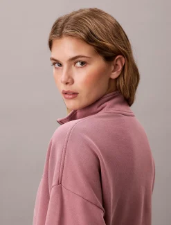 Relaxed sweatshirt met kwartrits