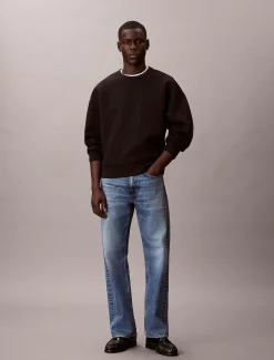 Relaxed sweatshirt met logo in reliëf