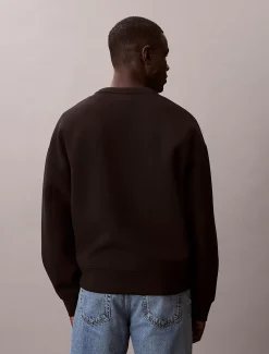 Relaxed sweatshirt met logo in reliëf