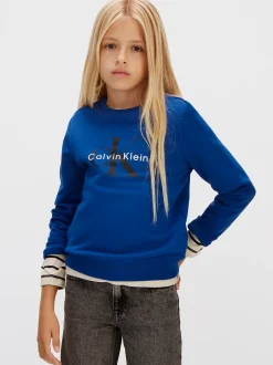 Relaxed sweatshirt met logo voor kinderen