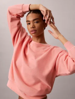 Relaxed sweatshirt met monogram van badstofkatoen