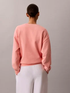 Relaxed sweatshirt met monogram van badstofkatoen