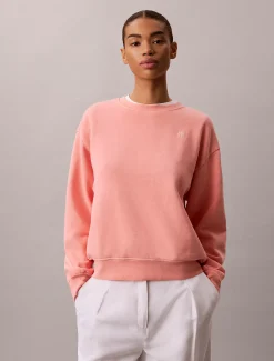 Relaxed sweatshirt met monogram van badstofkatoen