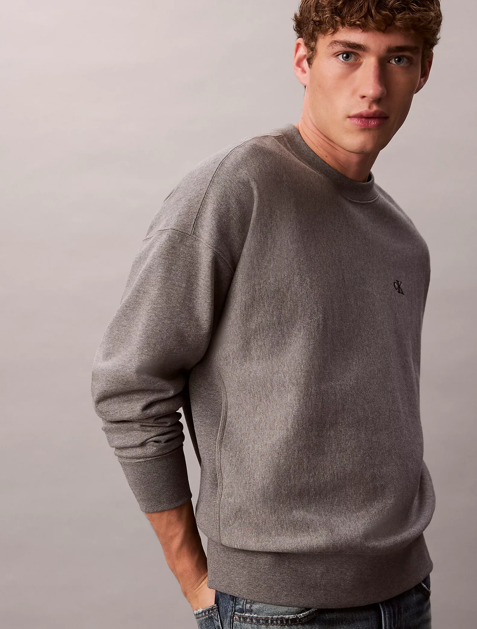 Relaxed sweatshirt met monogram