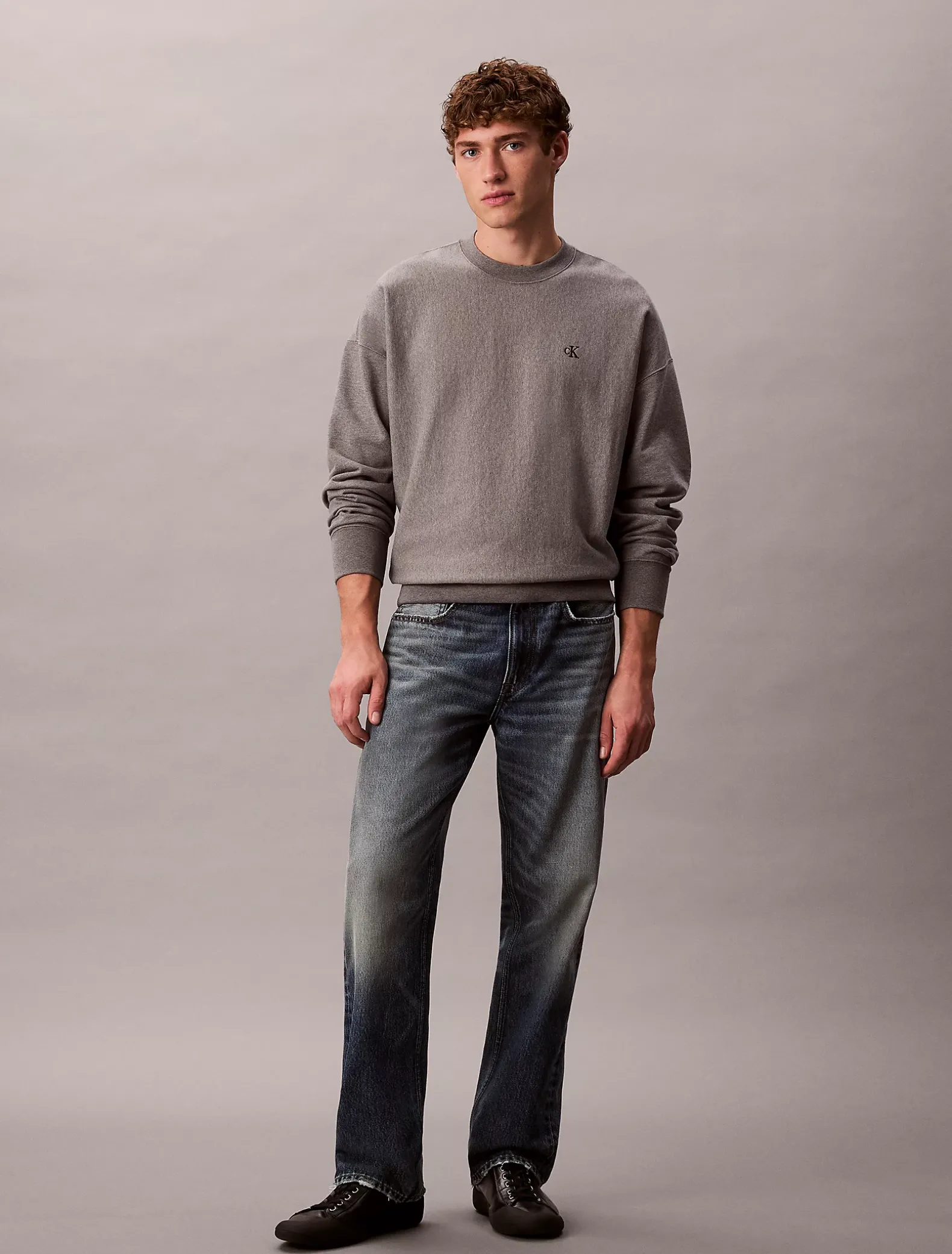 Relaxed sweatshirt met monogram