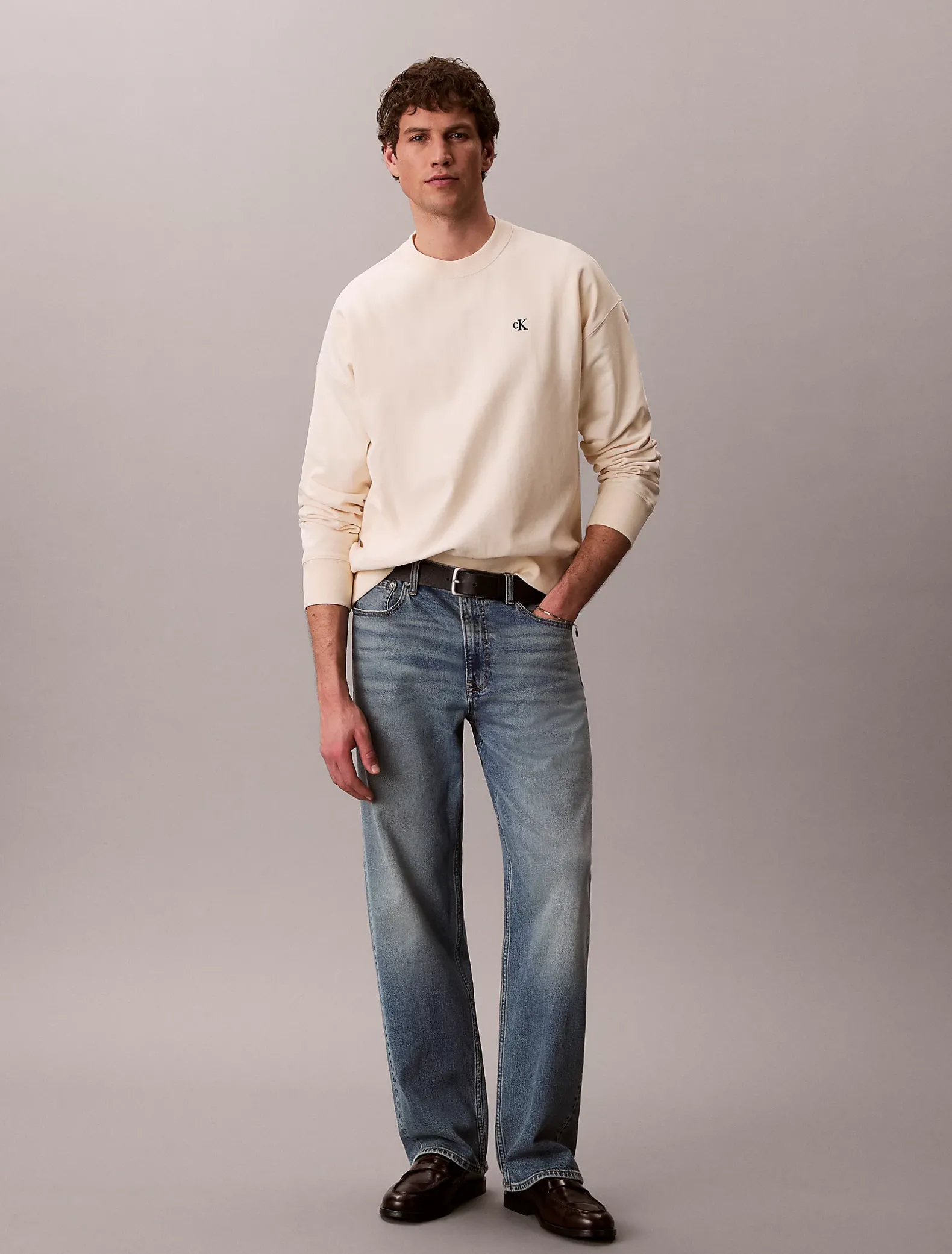 Relaxed sweatshirt met monogram