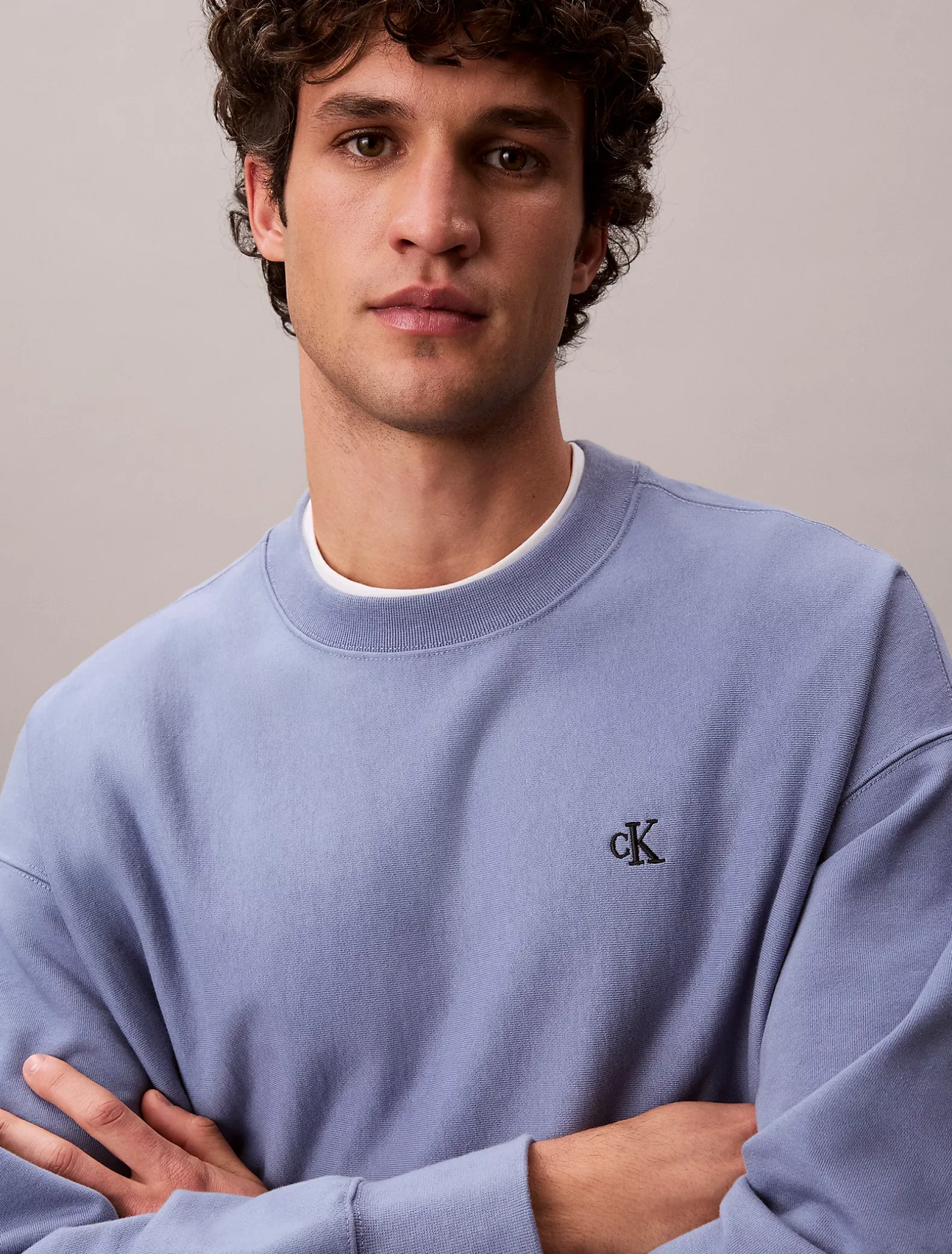 Relaxed sweatshirt met monogram