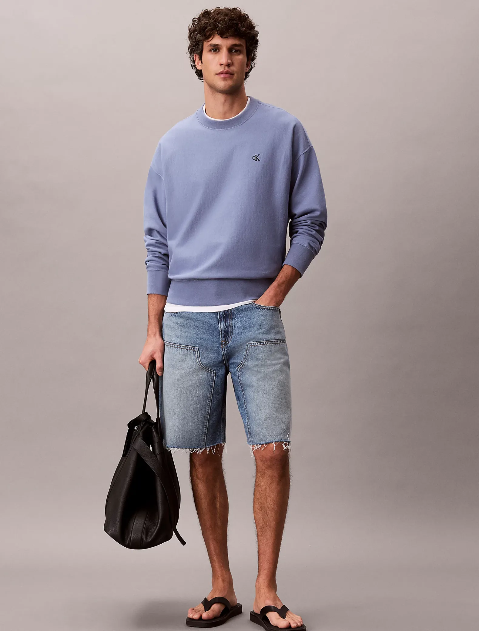 Relaxed sweatshirt met monogram