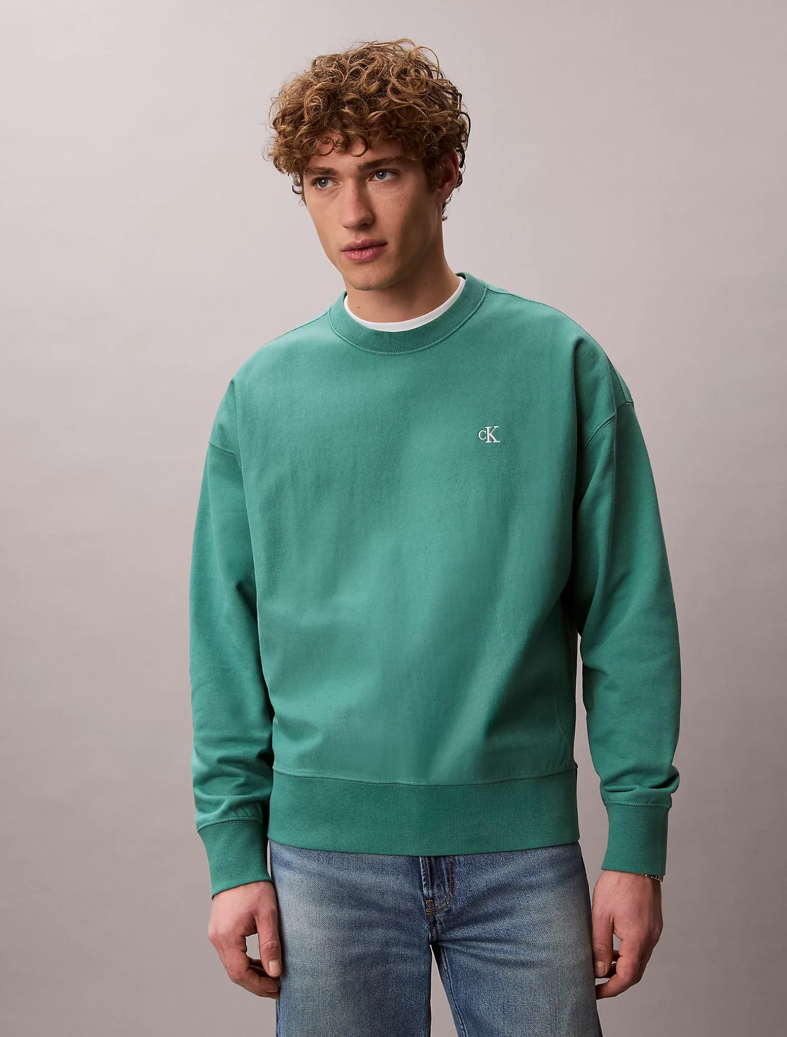 Relaxed sweatshirt met monogram