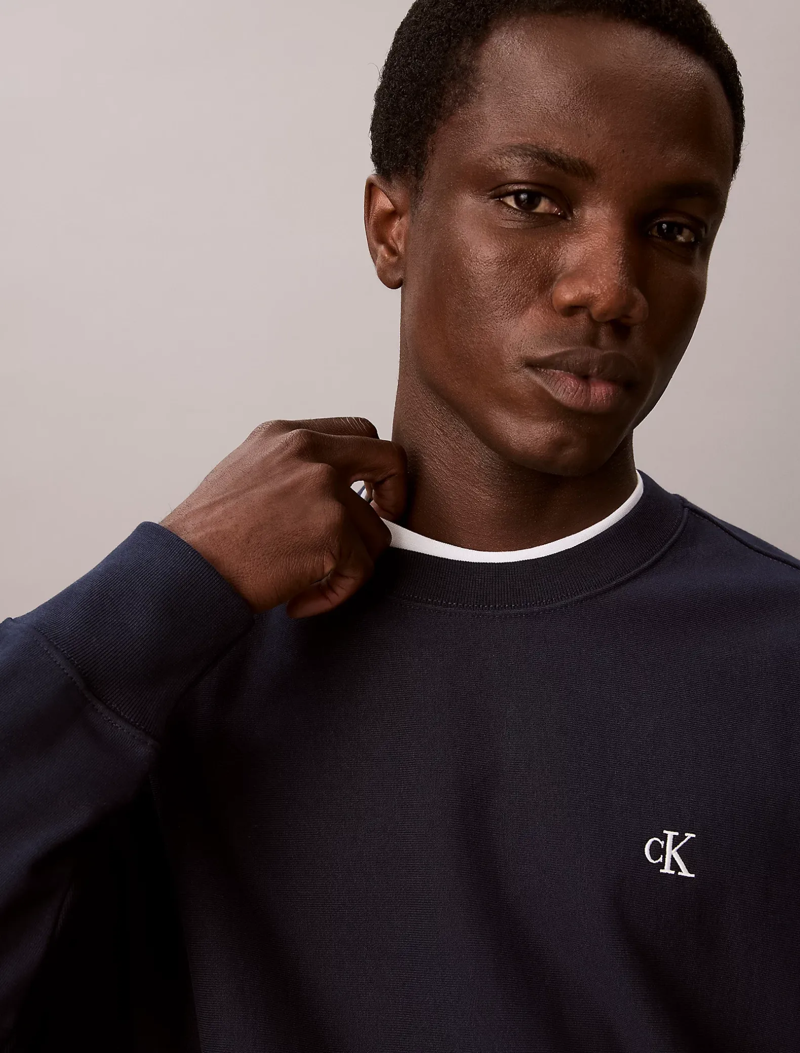 Relaxed sweatshirt met monogram