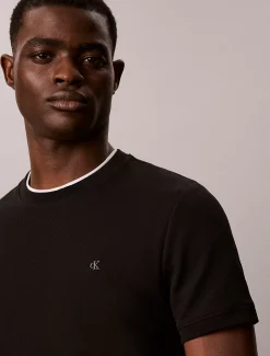 Relaxed tonal T-shirt met monogram