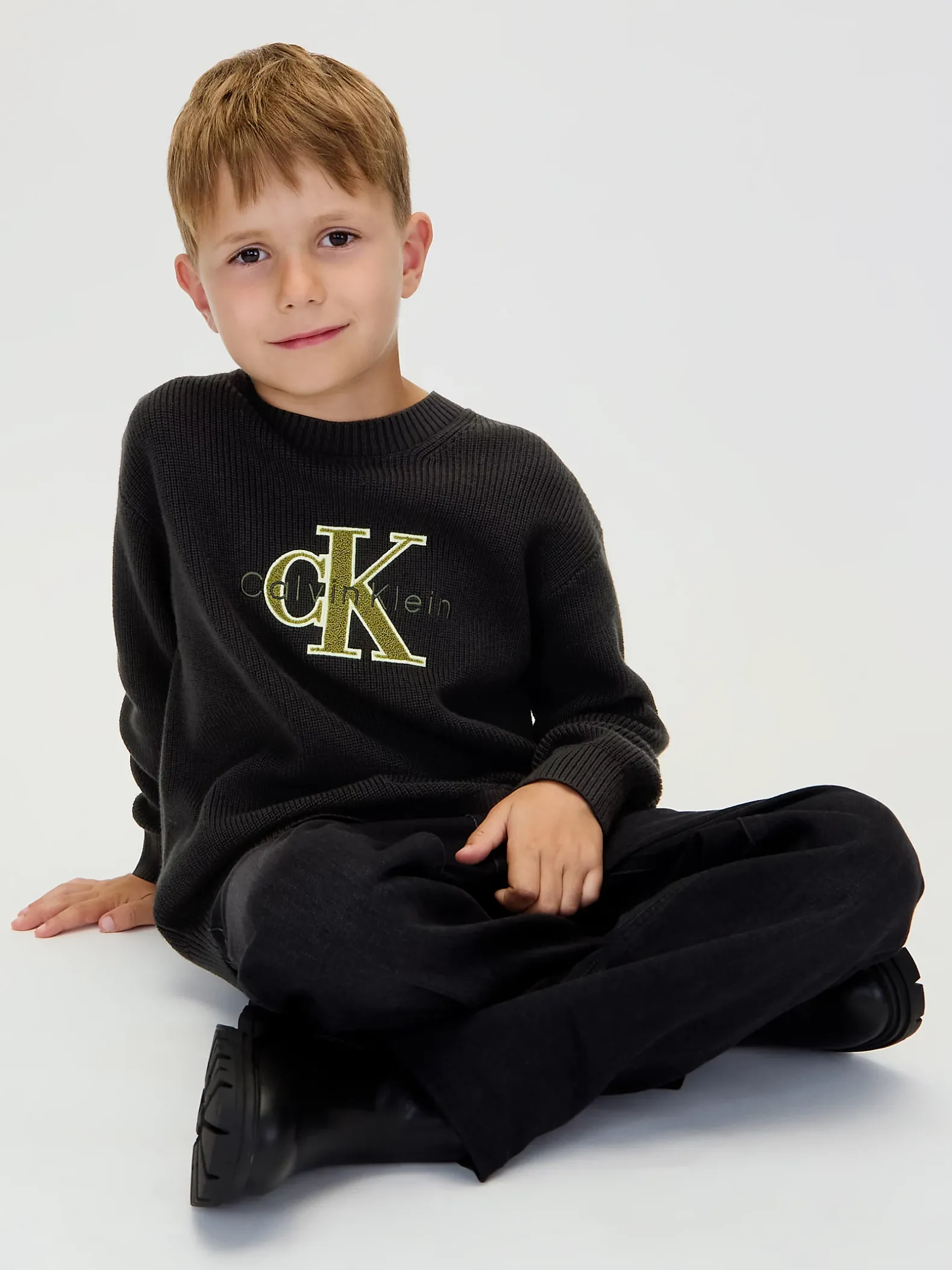 Relaxed trui met logo