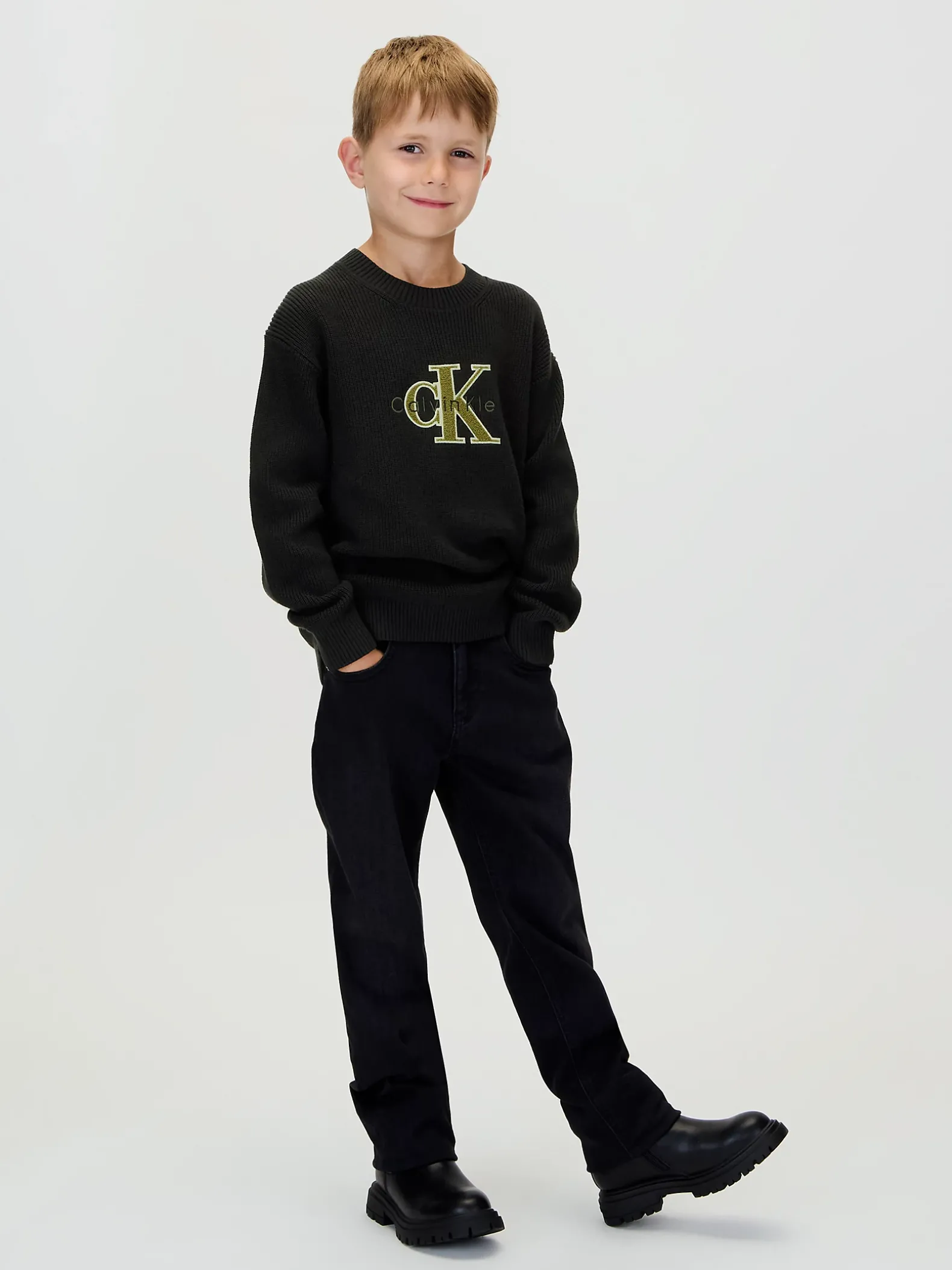 Relaxed trui met logo