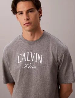 Relaxed T-shirt met gebogen logo