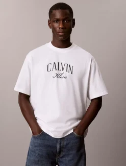 Relaxed T-shirt met gebogen logo
