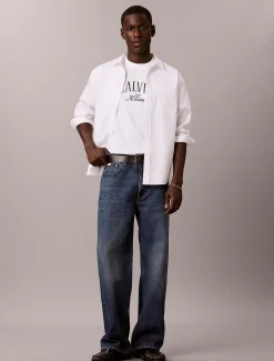 Relaxed T-shirt met gebogen logo