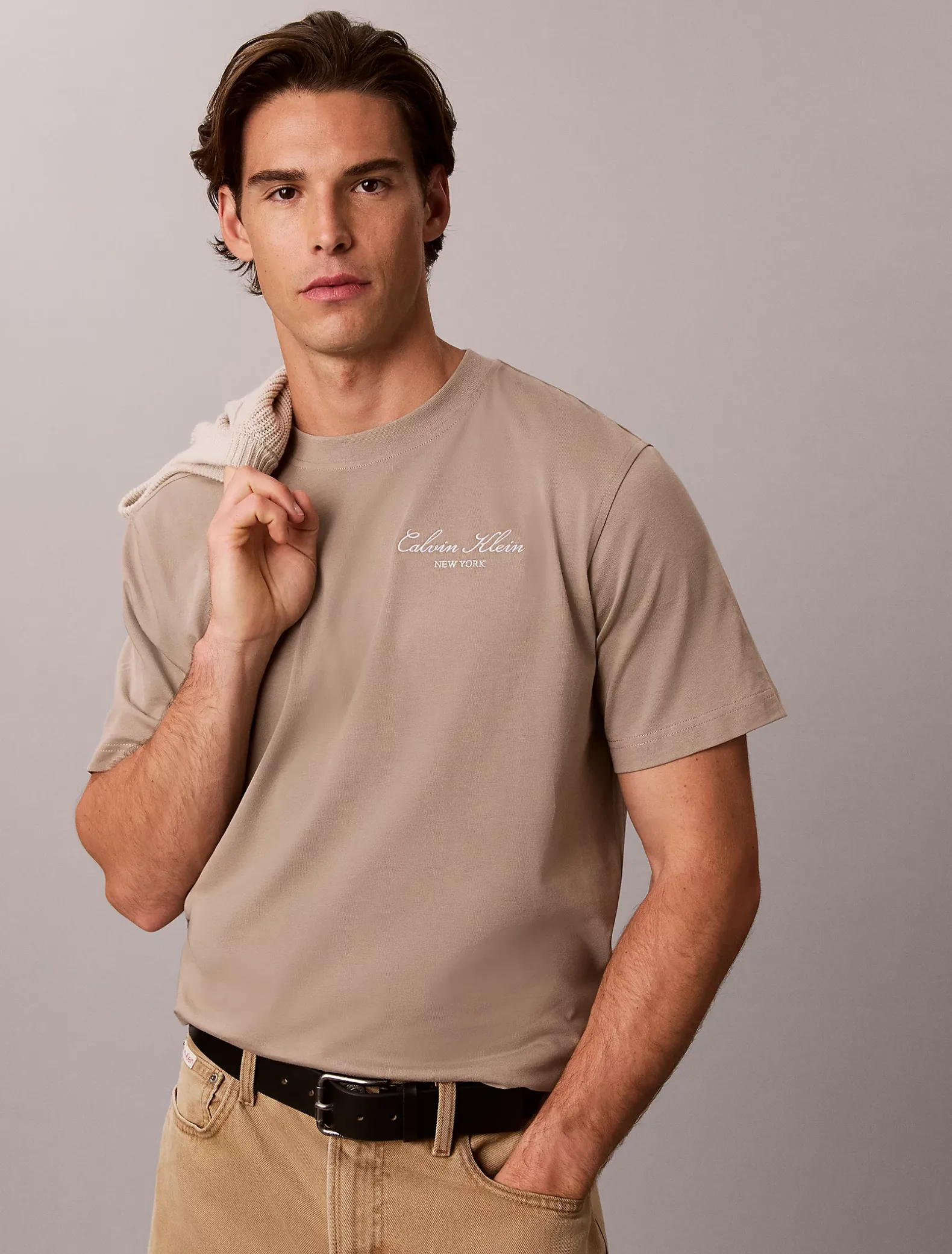 Relaxed T-shirt met geborduurd logo