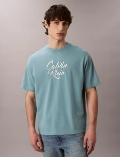 Relaxed T-shirt met grafisch scriptlogo