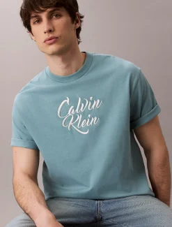 Relaxed T-shirt met grafisch scriptlogo