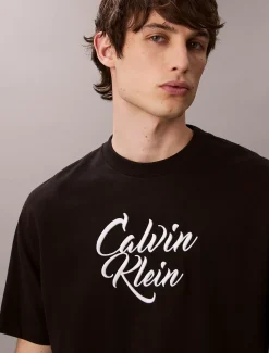 Relaxed T-shirt met grafisch scriptlogo