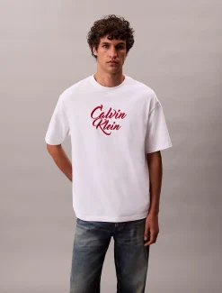 Relaxed T-shirt met grafisch scriptlogo