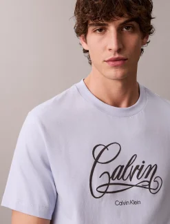Relaxed T-shirt met grafisch scriptlogo