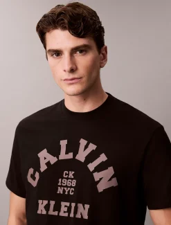 Relaxed T-shirt met grafisch Varsity-logo