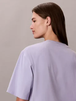 Relaxed T-shirt met kraag en logo