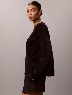 Relaxed T-shirt met lange mouwen - Icon Cotton Stretch