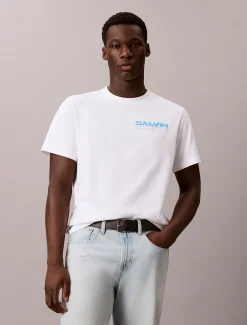 Relaxed T-shirt met logo achter