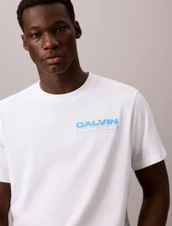 Relaxed T-shirt met logo achter