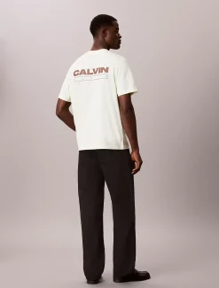 Relaxed T-shirt met logo achter